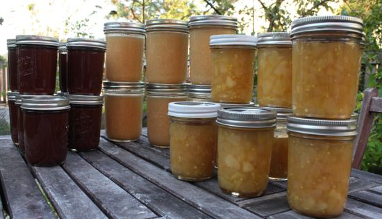 fruit in jars