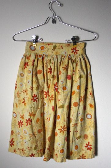 yellow skirt