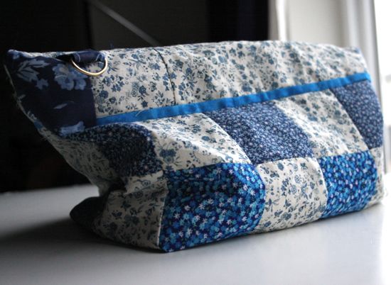 patchwork zipper pouch