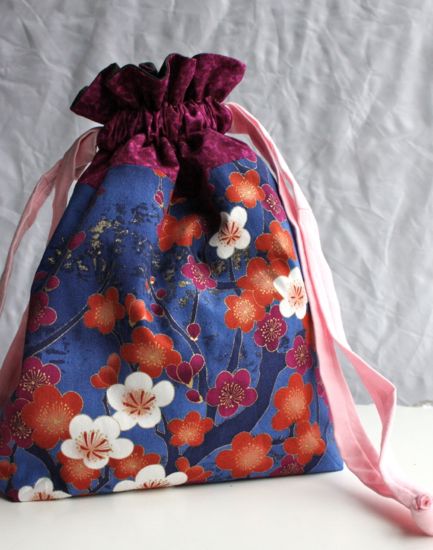 drawstring bag for Sew Grateful Week