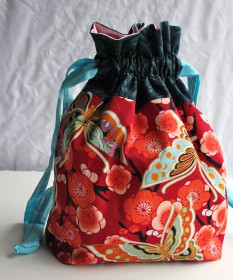 drawstring bag for Sew Grateful Week