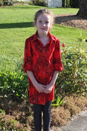 red shirt dress