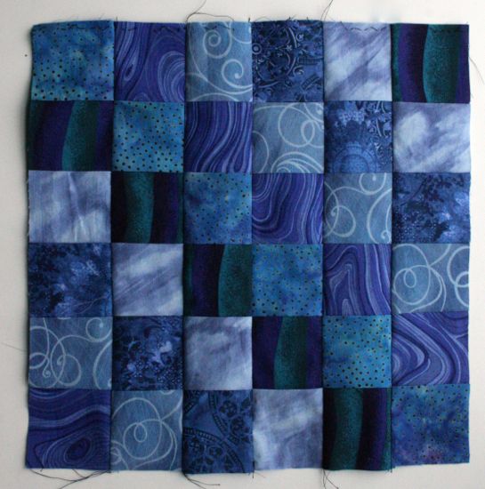 Scrappy Trip block in blues