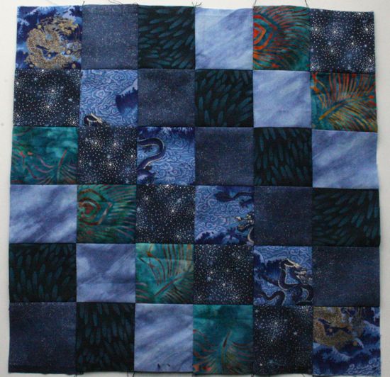 Scrappy Trip block in blues