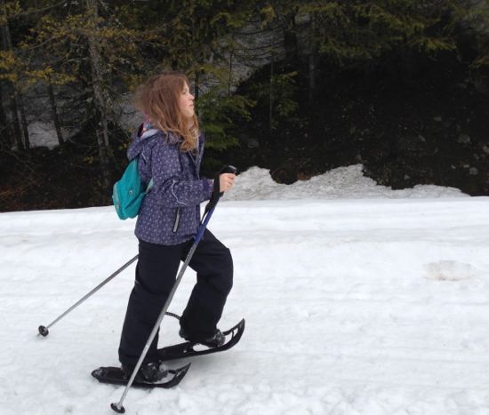Caitlyn snowshoeing