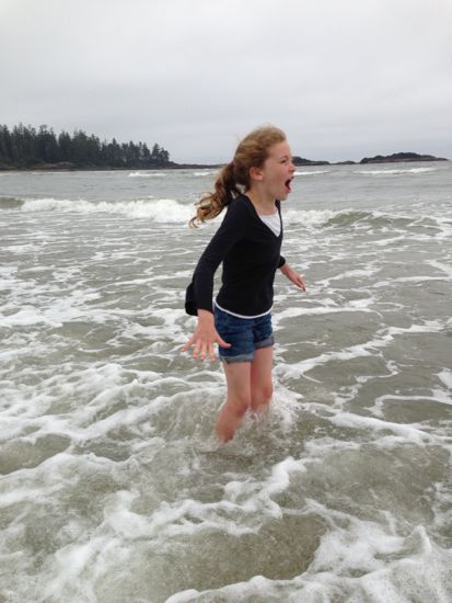 Caitlyn thinks the Pacific isn't cold