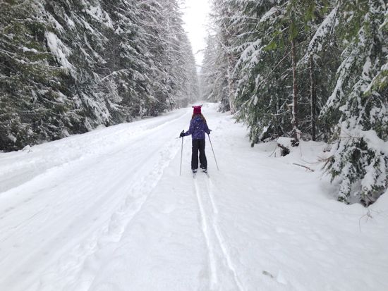 Caitlyn on skis