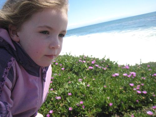 Caitlyn watching waves