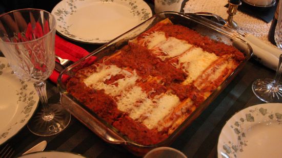 Christmas manicotti