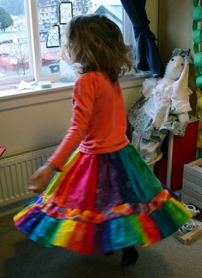 Caitlyn's rainbow skirt