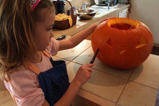 Caitlyn's first jack o lantern