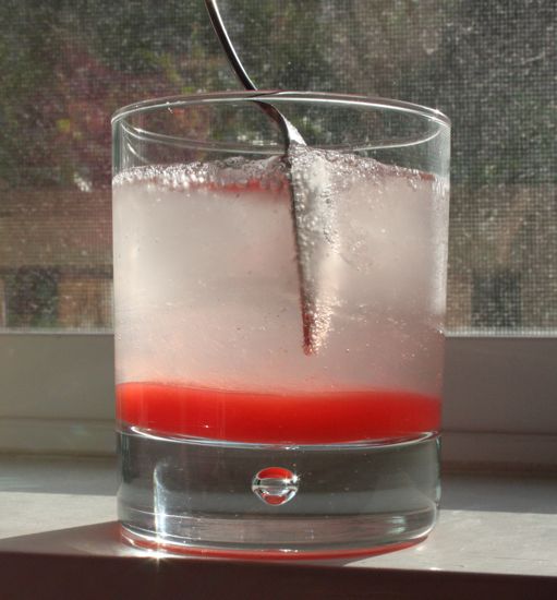 Rhubarb and Rosewater spritzer