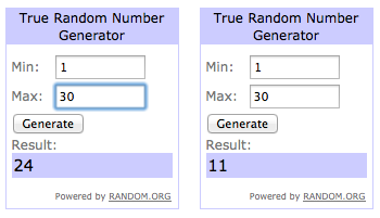 Random numbers from Random.org